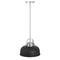Hello Honey® Arte Black & Nickel Industrial Metal 2-Tone Ceiling Light